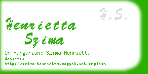 henrietta szima business card